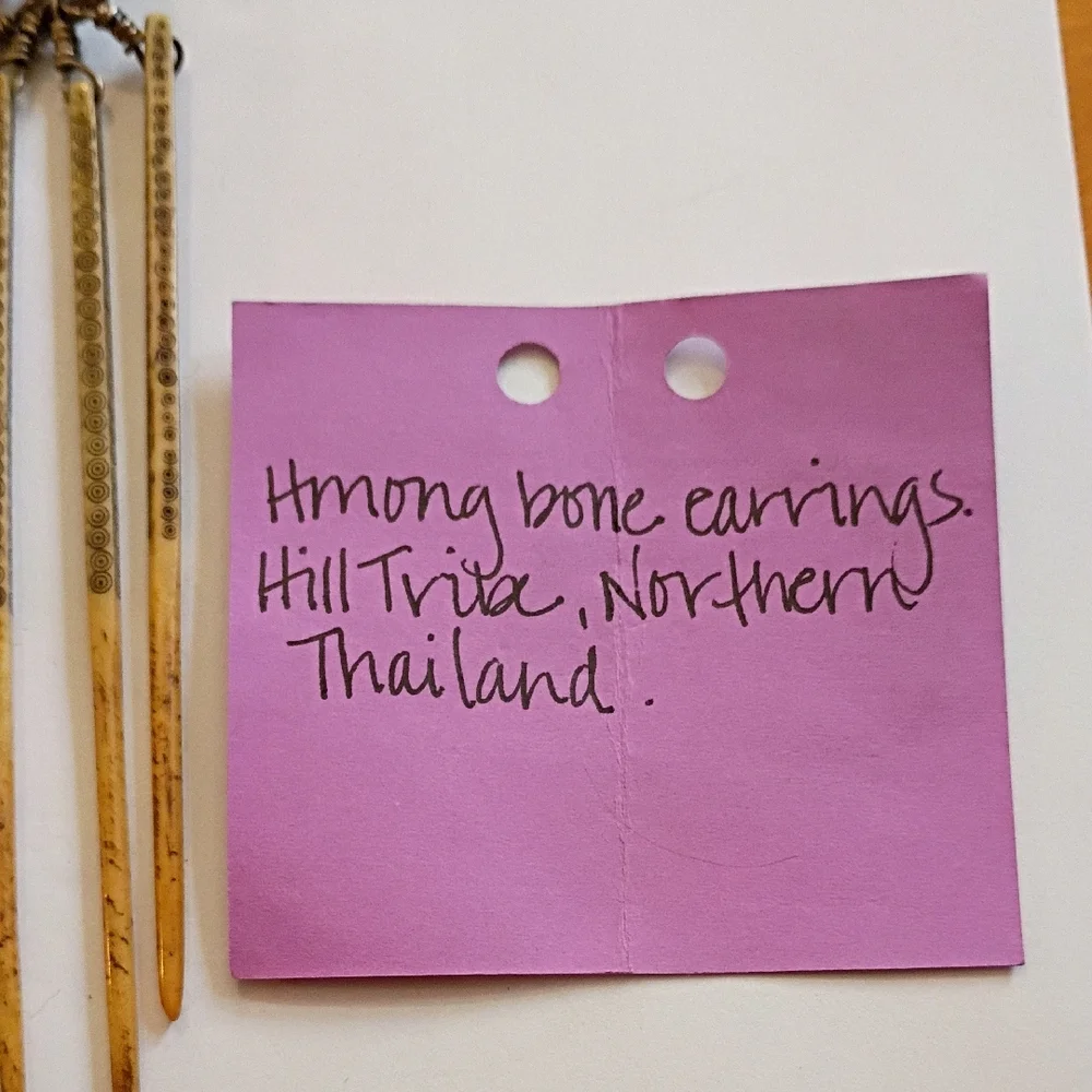 Melanie Deluca Hmong Bone Earrings - Picture 3 of 16